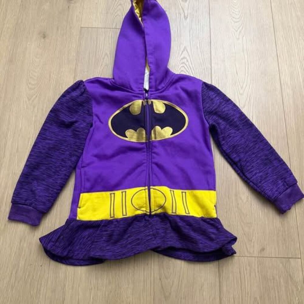 DC Comics Batgirl Purple Zip-Up Hoodie Size 6